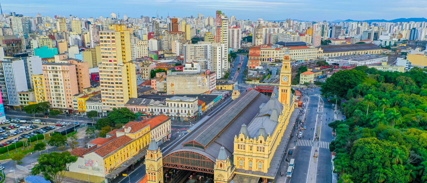 The high-rise skyline of Sao Paulo, Brazil's largest city