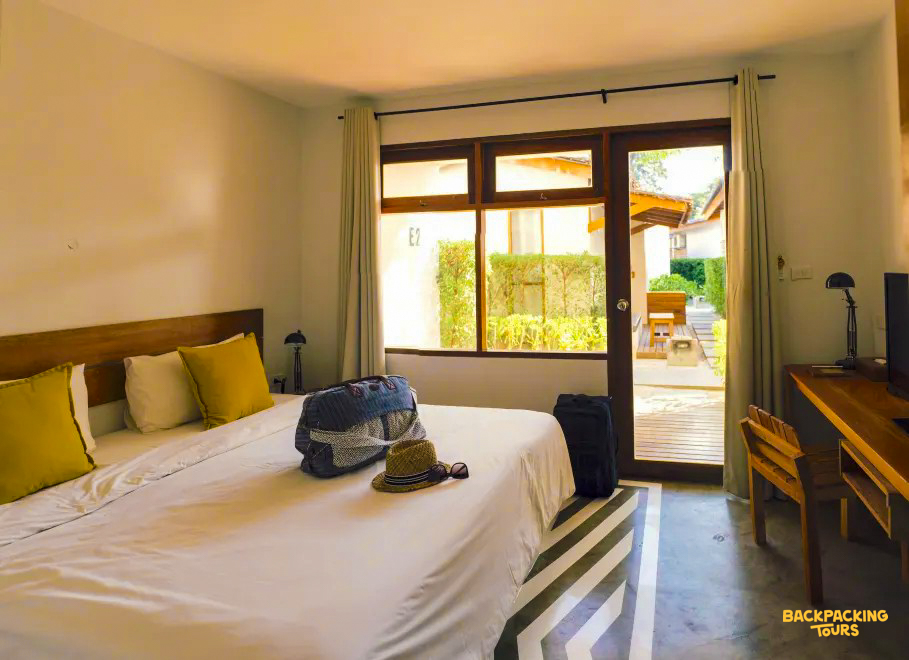Relax in your comfortable resort room on Koh Samui, with a lovely garden view.